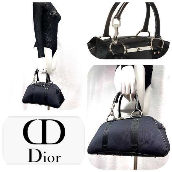Auc Dior Hardcore Silk Jersey Bag with crystal-embellished lobster clasp - Picture 1 of 16